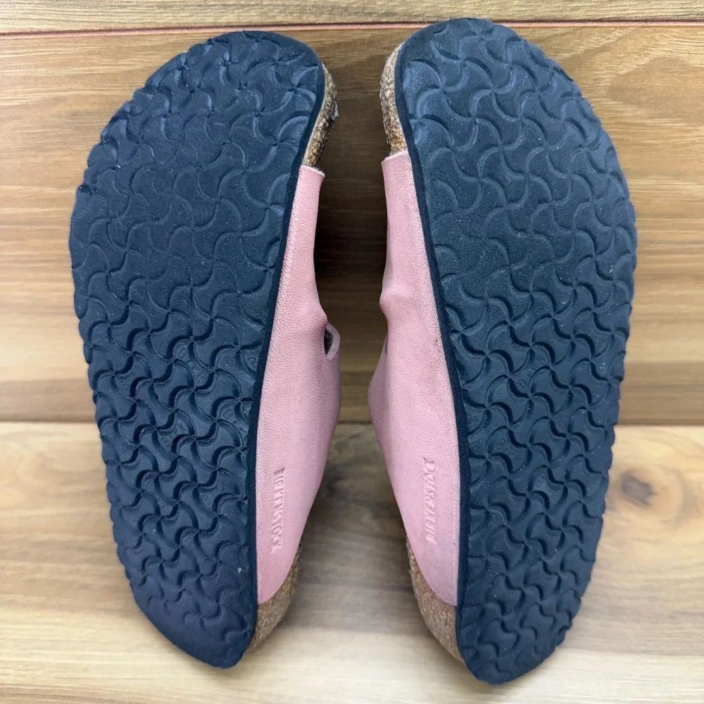 Birkenstock Arizona Sandals Girls 3 N EU 34 Pink Birko Slip On Slides Walk
